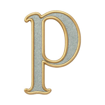 PNG Elegant gold and silver letter