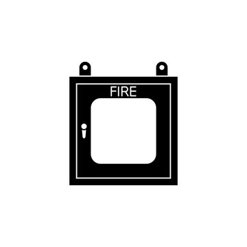 This is a minimalist vector illustration of a Hose Box icon, featuring a simple, clean, and solid glyph style. The icon can be used as a symbol, sign, or logo.