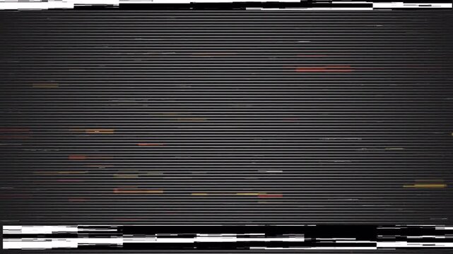Analog Static Noise crt overlay. Horizontal stripes offset . VHS Glitch No signal white noise artifacts.. Bad TV signal. CRT transitions. Scan lines interference. Distorted VCR 4k video