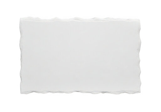 A gray rectangle with a frayed edge isolated on transparent background