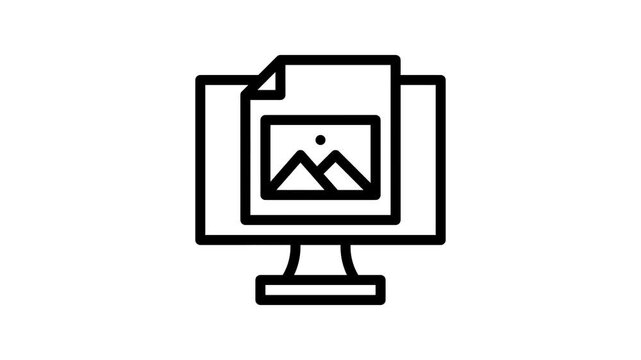 computer monitor with mouse