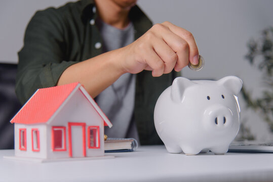 Piggy Bank and House Model for Saving Goals