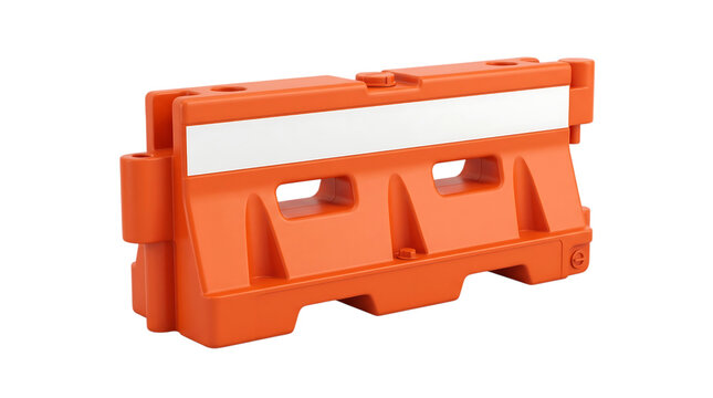 Orange Plastic Water-Filled Road Barrier for Construction Site Traffic Control and Safety