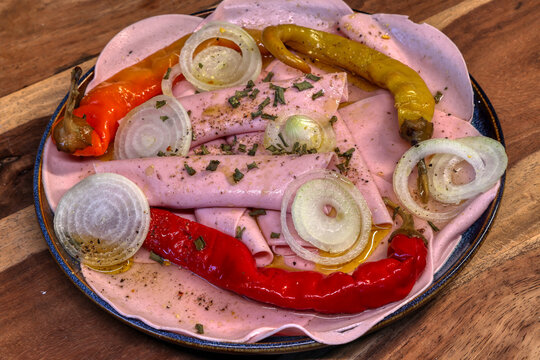 Essigwurst mit Pfefferoni