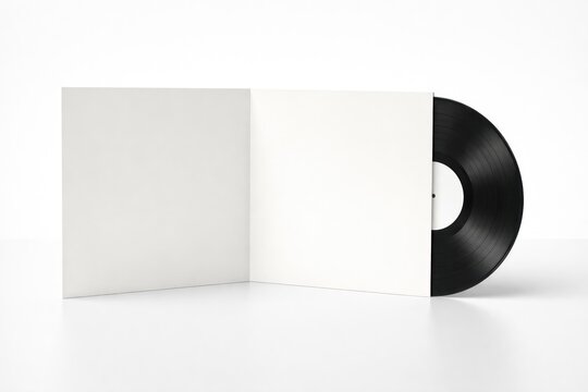 Vinyl record with blank cover.