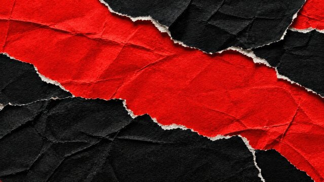 Bold red and black torn paper texture featuring layered ripped edges for striking visual communication assets.