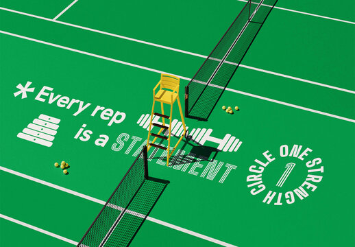 Tennis Court Mockup