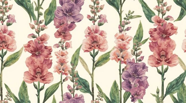Watercolor Flowers Background
