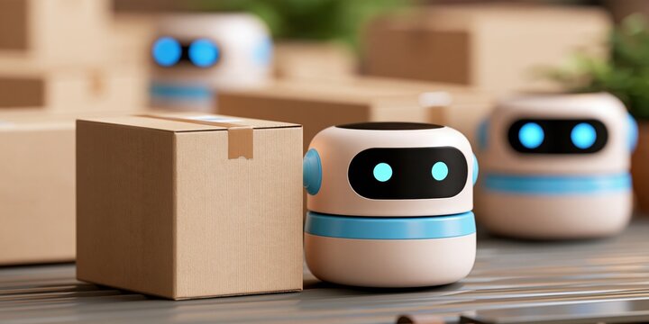 Autonomous Robots Sorting Packages on Conveyor Belt