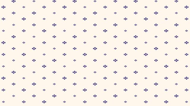 Seamless geometric floral pattern background with small blue motifs on cream for fabric textile wallpaper or digital scrapbooking projects