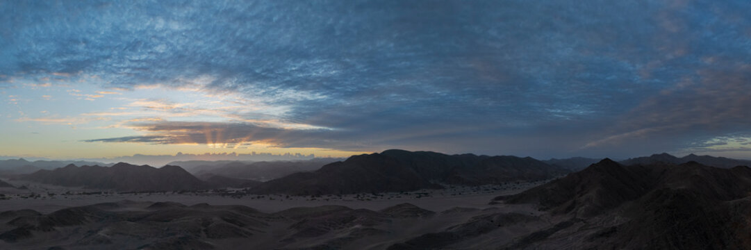 Sunrise in hoanib river valley, Namibia