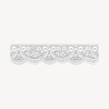 Elegant lace with floral bows.