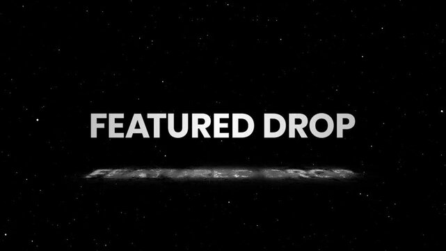 Featured Drop Glow Outline Text Reveal Animation for Featured Items