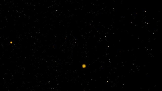 stars jaunes-orang&eacute; venant de la gauche vers la droite de fa&ccedil;on tr&egrave;s rapide, vid&eacute;o en uhd