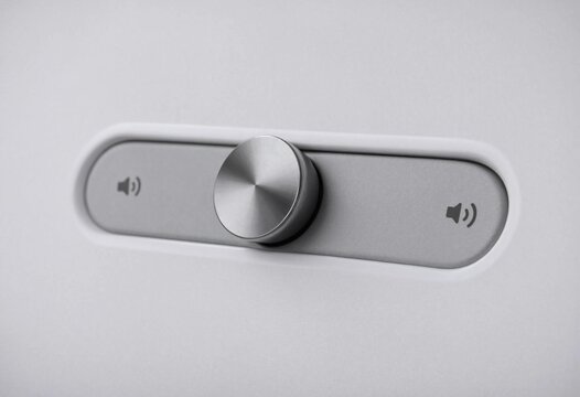 Dark matte gray slider with circular knob and rounded edges, designed as a minimalist interface element for adjusting volume, brightness, intensity, settings, and preferences.