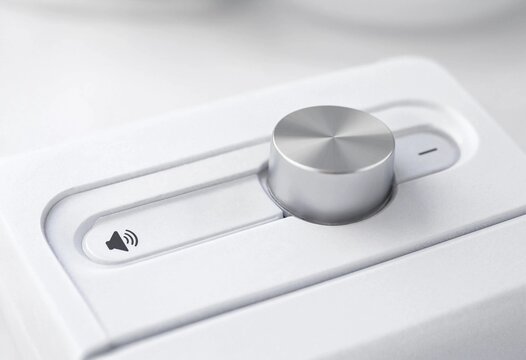 Dark matte gray slider with circular knob and rounded edges, designed as a minimalist interface element for adjusting volume, brightness, intensity, settings, and preferences.