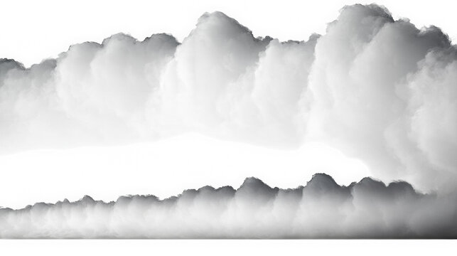Dense rolling fog wave isolated with vapor texture isolated on transparent background