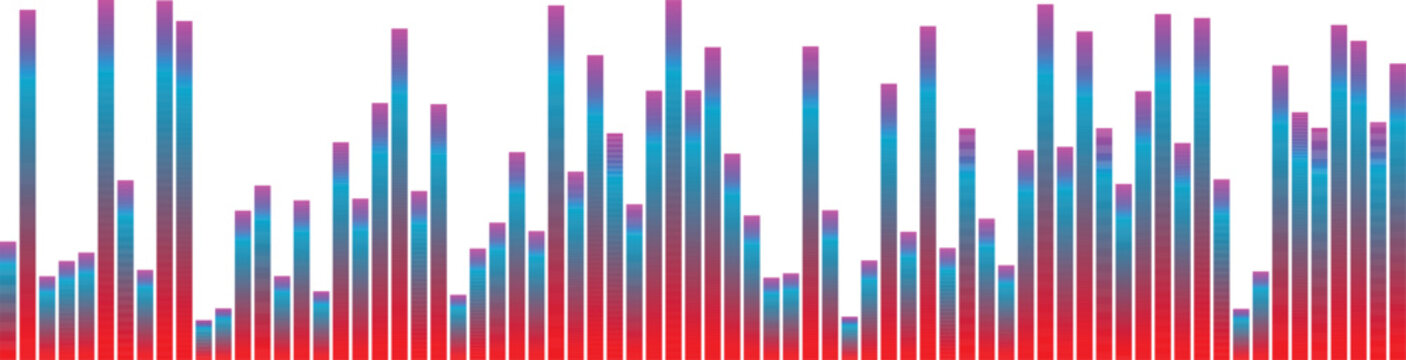 colorful gradient audio equalizer waveform sound spectrum bars music technology graphic design