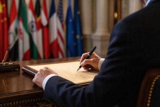 International Peace Treaty Signing Delegation Ambassador Conference