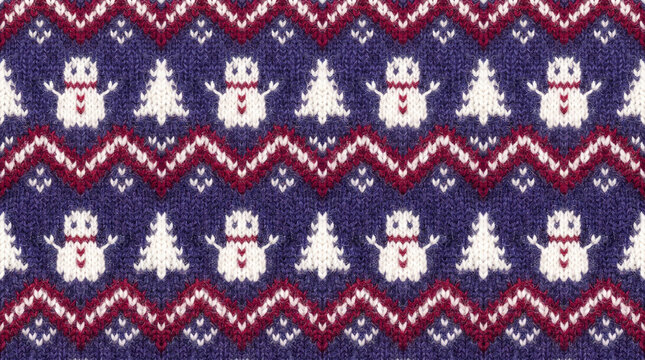 Fair Isle knit pattern fabric seamless Christmas background