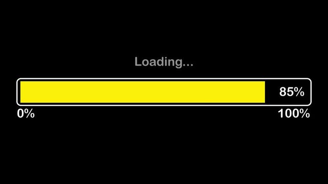 simple loading progress 0 to 100 loading bar stock animation video footage