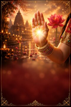 Goddess Durga Maa Durga Aadi Shakti Portrait for Durga Puja Maha Navratri Navadurga and Dussehra Vijayadashami Celebration