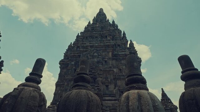 Looking Up at the Grandeur of Candi Prambanan