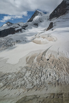 Snow and Ice Atop the Jungfraujoch Glacier