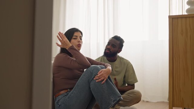 Couple having an argument at home