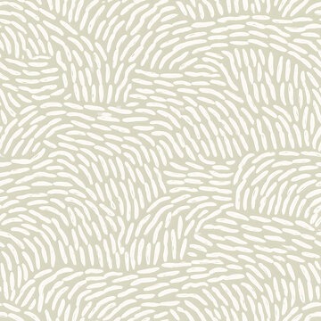 Abstract seamless pattern with white brush strokes on soft green background