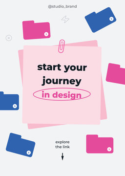 Poster Social Media Set for Finance Education Business Marketing IT