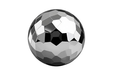 Fototapeta premium Faceted black and white soccer ball