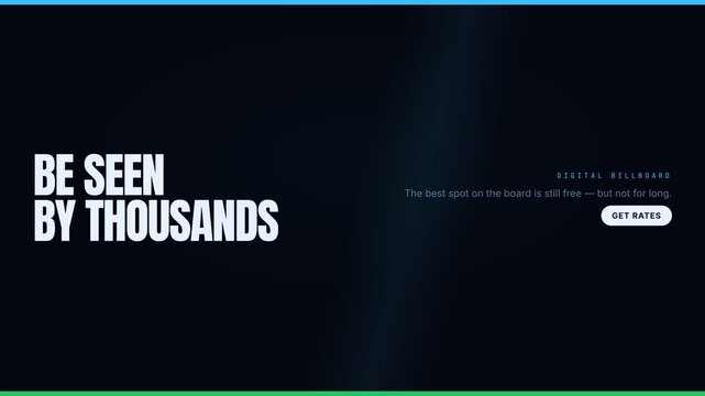 Billboard Advertisement Banner for Digital Marketing Space Rental