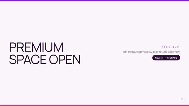 Advertising Banner Template with Premium Space Open for Media Slot