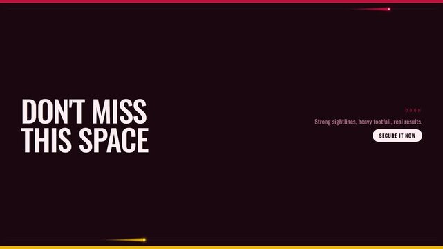 Advertising Banner with Call to Action on Dark Background