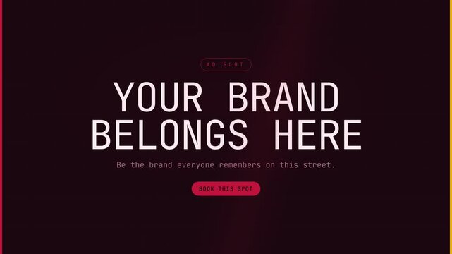 Billboard Advertisement Space for Brand Placement on Dark Background