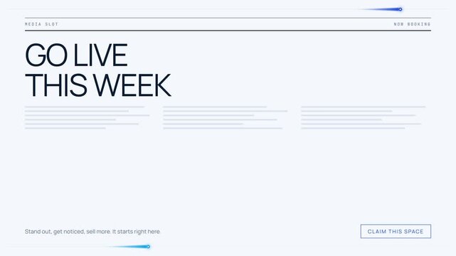 Adspace Template with Go Live This Week Text Animation