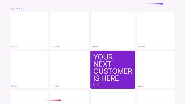 Advertising Grid Template for Led Wall Digital Signage Displays