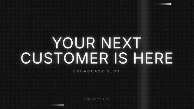 Business Motion Graphic with Customer Acquisition Text on Dark Grid