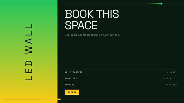 Advertising Space Booking Screen for Led Wall Digital Signage