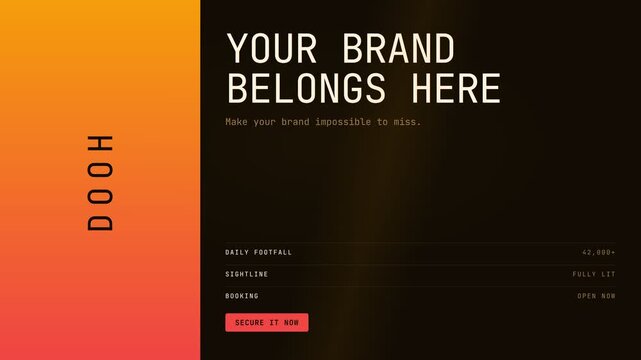 Advertising Billboard Mockup with Dynamic Text and Gradient