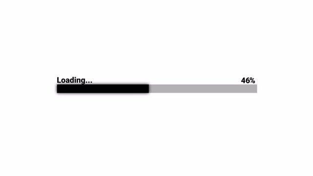 abstract loading bar animation transparent background, Loading bar and percentage Futuristic progress loading bar 0-100 percent in 4k	