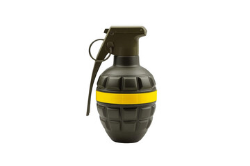 Obraz premium Hand Grenade with Safety Lever and Yellow Band