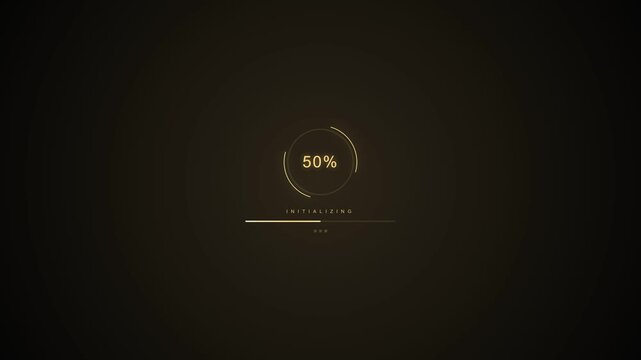 Minimalist Loading Circle Progress Bar Graphic Element