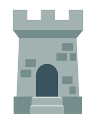Illustration of a Stone Castle Tower © santima