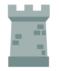 Illustration of a Stone Castle Tower © santima