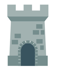 Illustration of a Stone Castle Tower © santima