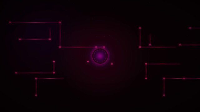 Abstract Digital Network Lines with Glowing Center Hub