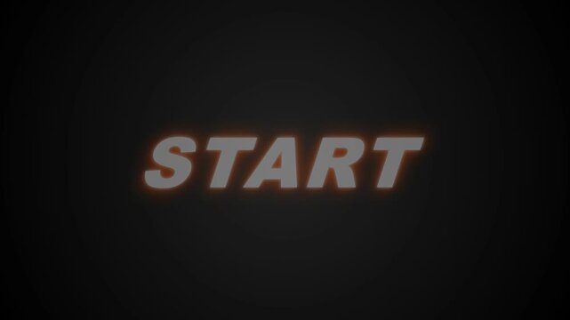 Neon Glow Countdown Animation with Start Text