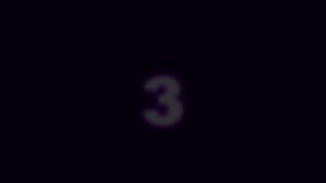 Countdown Motion Graphic with Neon Ready Text